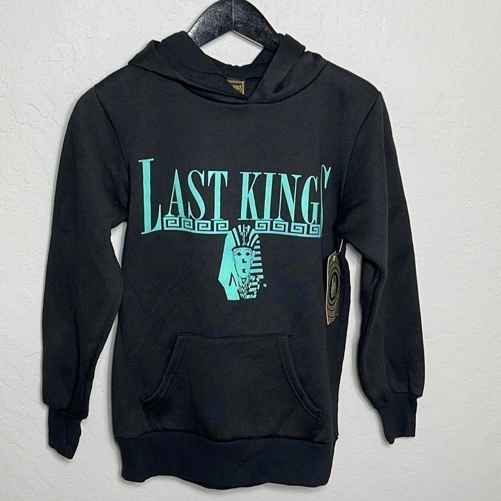 Last Kings by Artist Tyga Tut Logo Black Hoodie Pullover Unisex Small Hip Hop - Picture 10 of 13